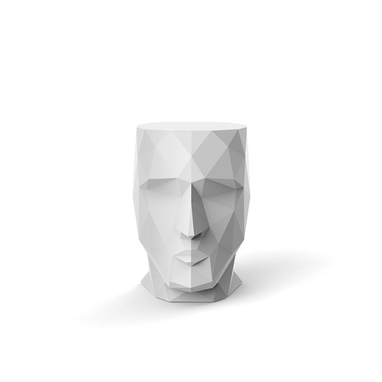 White Matte Polyethylene Indoor/Outdoor Stool