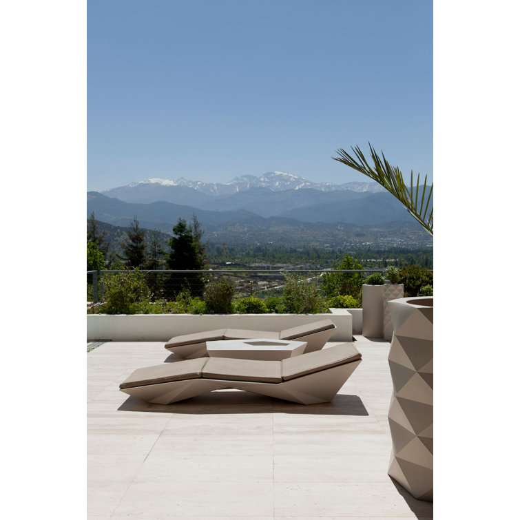 Faz Ecru Low Modular Coffee Table for Indoor/Outdoor Use