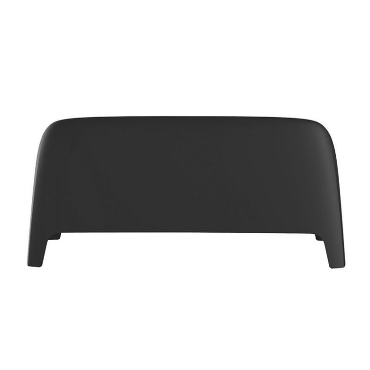 Solid Black Matte Polypropylene Outdoor Sofa
