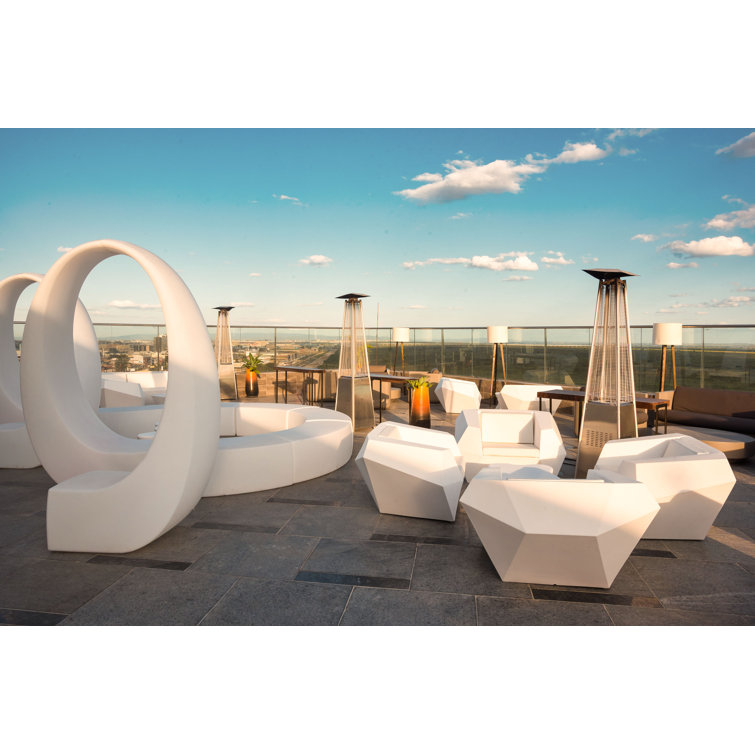 Steel Gray Polyethylene Modern Lounge Chair