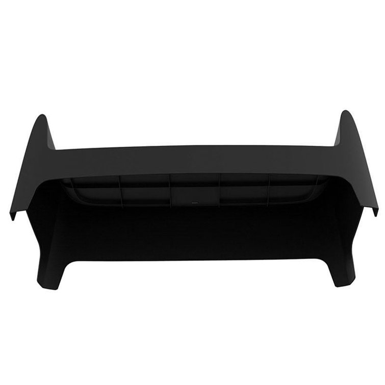 Solid Black Matte Polypropylene Outdoor Sofa