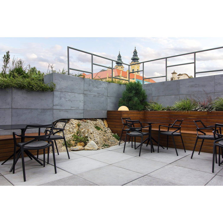 Bronze Matte Delta Polypropylene Outdoor Dining Armchair