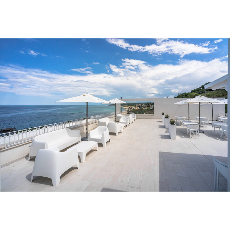 Stefano Giovannoni 71'' Ecru Matte Polypropylene Outdoor Sofa