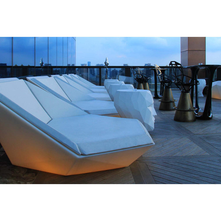 Adan White Matte Polyethylene Side Table