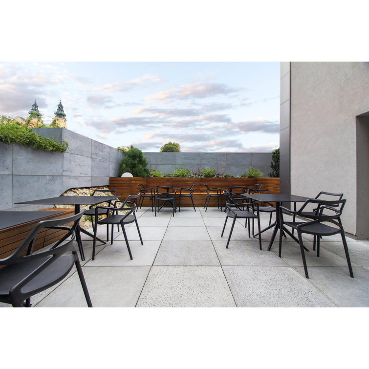 Bronze Matte Delta Polypropylene Outdoor Dining Armchair