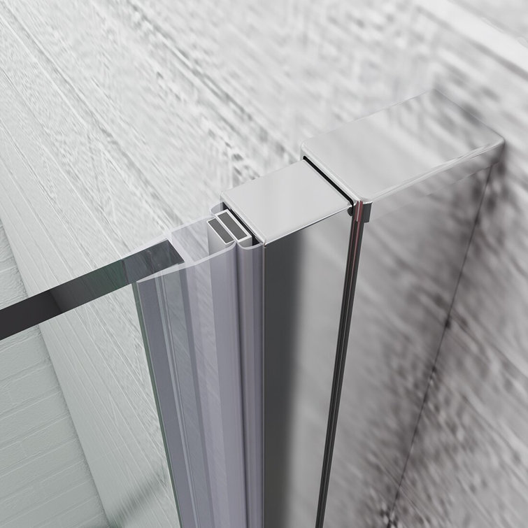 72'' Clear Tempered Glass Bi-Fold Frameless Shower Door