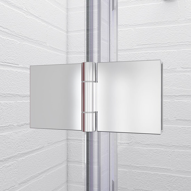 72'' Clear Tempered Glass Bi-Fold Frameless Shower Door