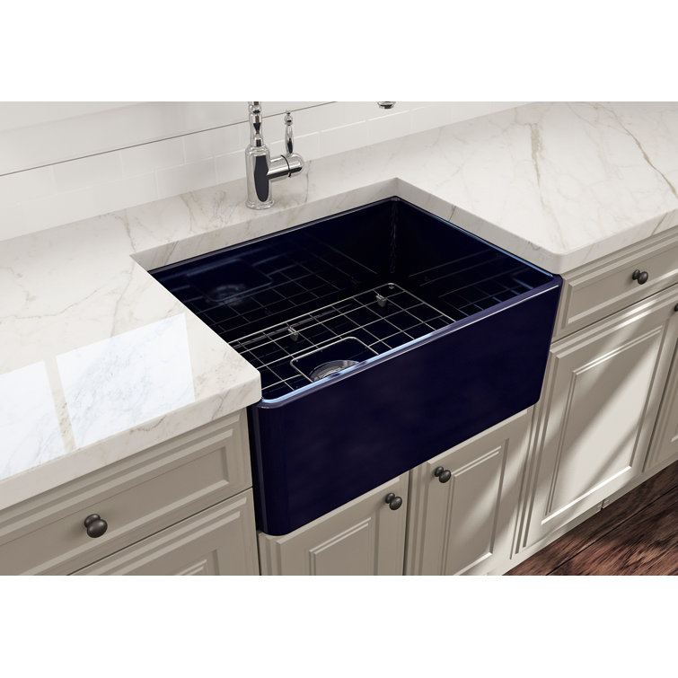 Classico White Fireclay 24" Farmhouse Apron Front Kitchen Sink