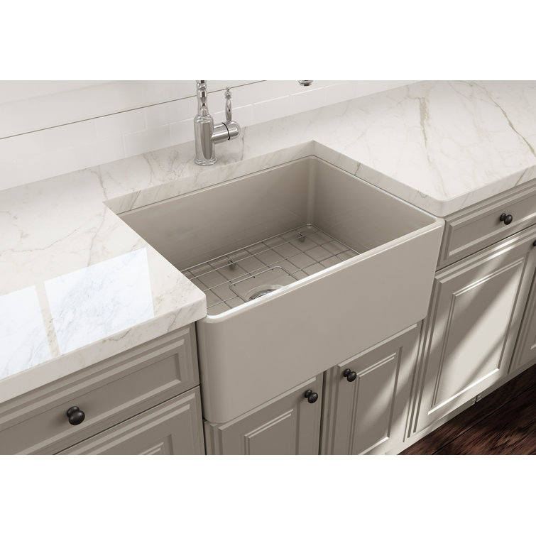 Classico White Fireclay 24" Farmhouse Apron Front Kitchen Sink