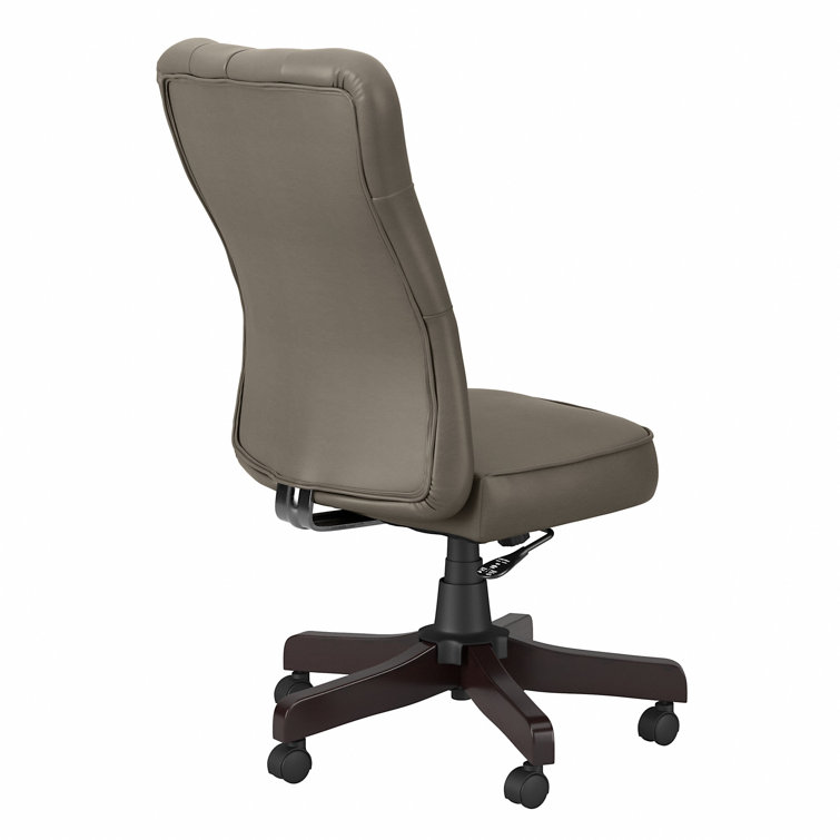 Arden Lane High-Back Washed Gray Leather Swivel Office Chair