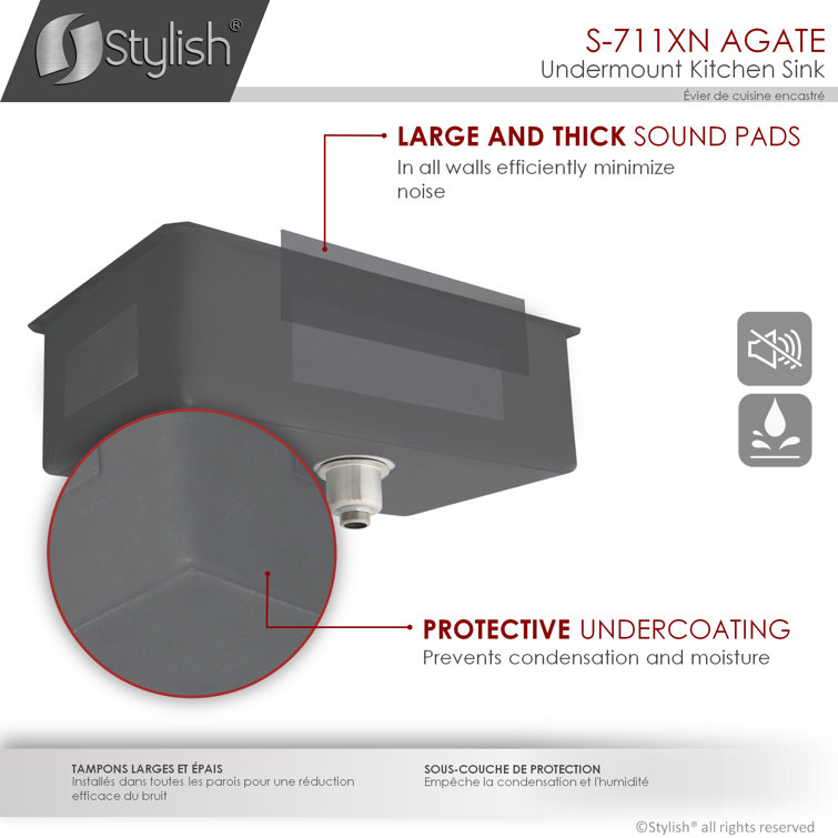 Graphite Black 30" Stainless Steel Single Bowl Undermount Kitchen Sink
