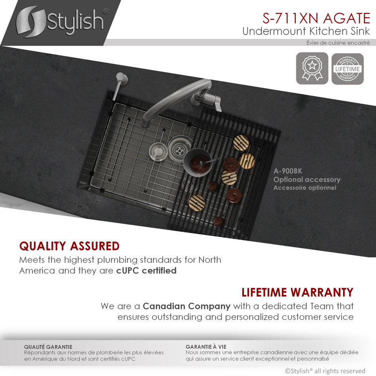 Graphite Black 30" Stainless Steel Single Bowl Undermount Kitchen Sink