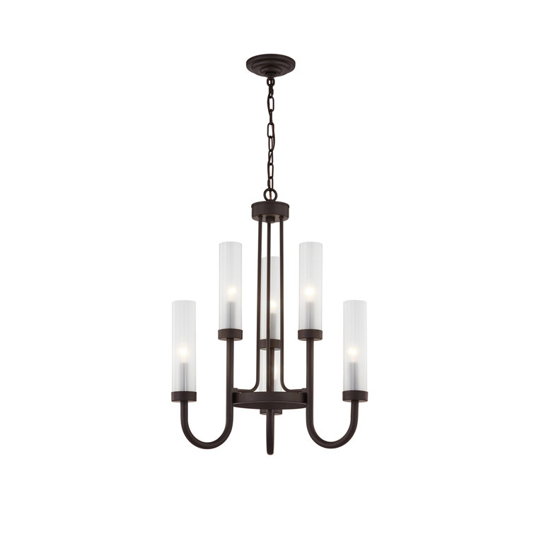 Anchor Dark Bronze Crystal 6-Light Chandelier