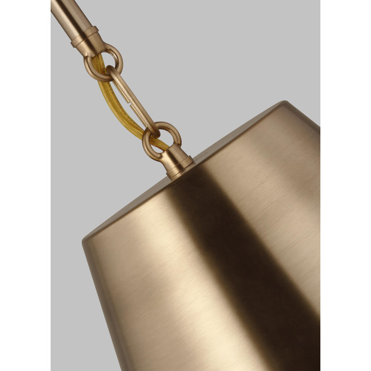 Satin Brass Steel Contemporary Pendant Light