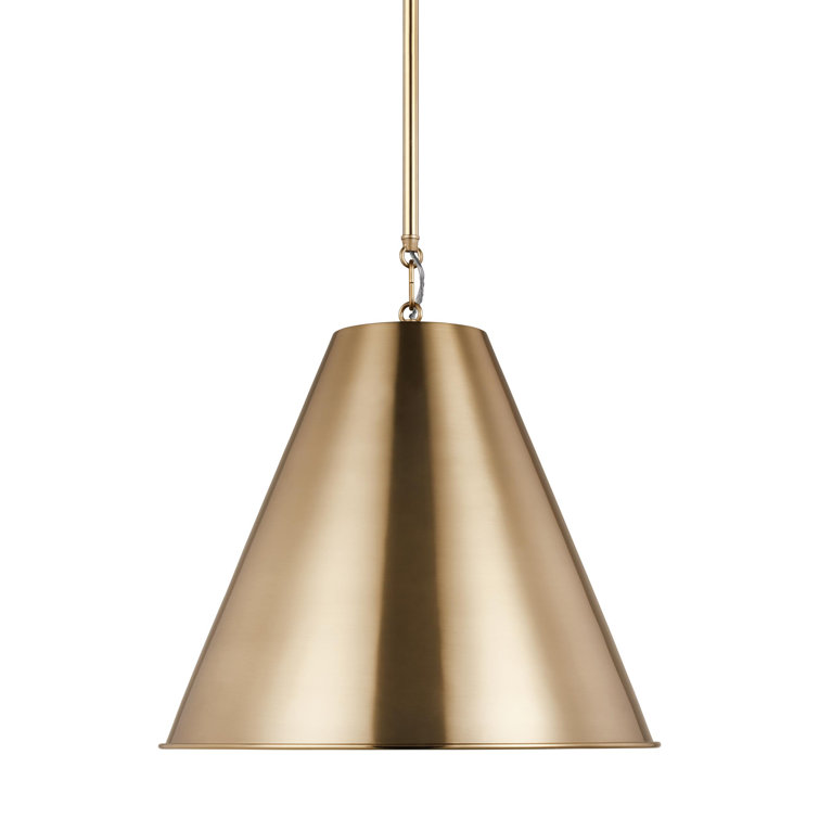 Satin Brass Steel Contemporary Pendant Light