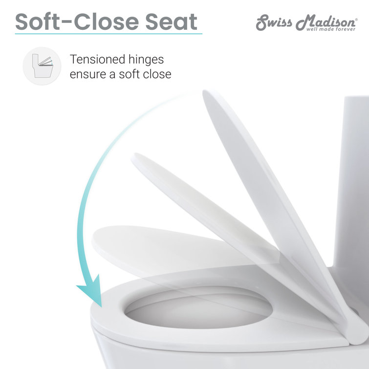 Glossy White Round Ceramic Dual-Flush Toilet