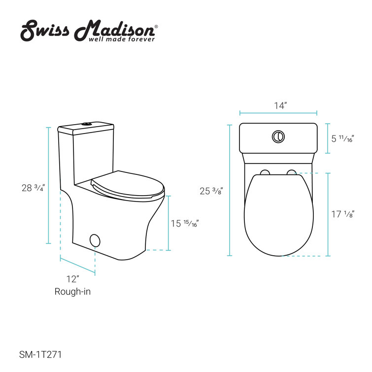 Glossy White Round Ceramic Dual-Flush Toilet