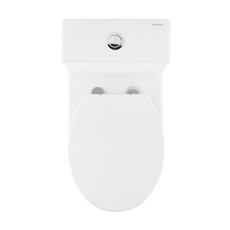 Glossy White Round Ceramic Dual-Flush Toilet