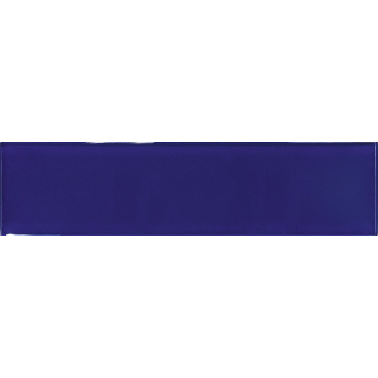 Cobalt Blue 3" x 12" Polished Glass Subway Wall Tile