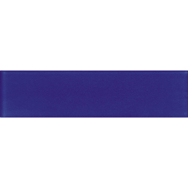 Cobalt Blue 3" x 12" Polished Glass Subway Wall Tile