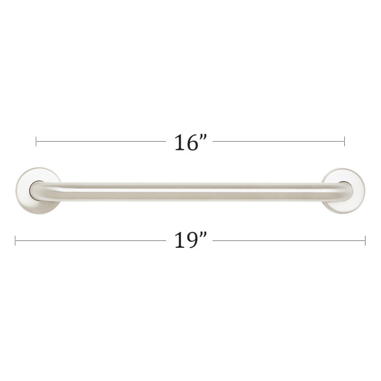 Signature Satin Stainless Steel 16" Bathroom Grab Bar