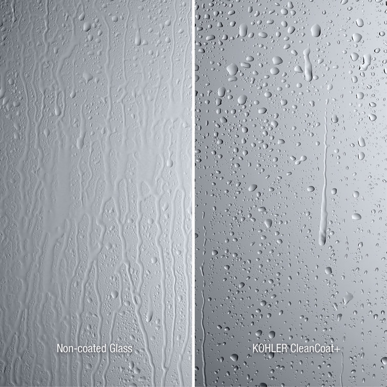 Matte Black Frosted Glass Sliding Shower Door with CleanCoat Technology