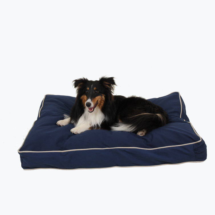 Medium Red Cotton Rectangular Outdoor Pet Bed