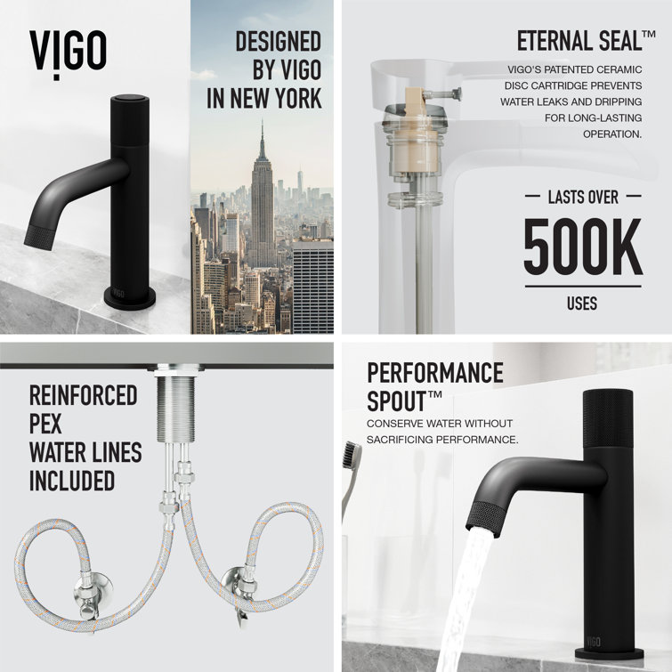Apollo 7.5'' High-Arc Matte Black Nickel Bathroom Faucet