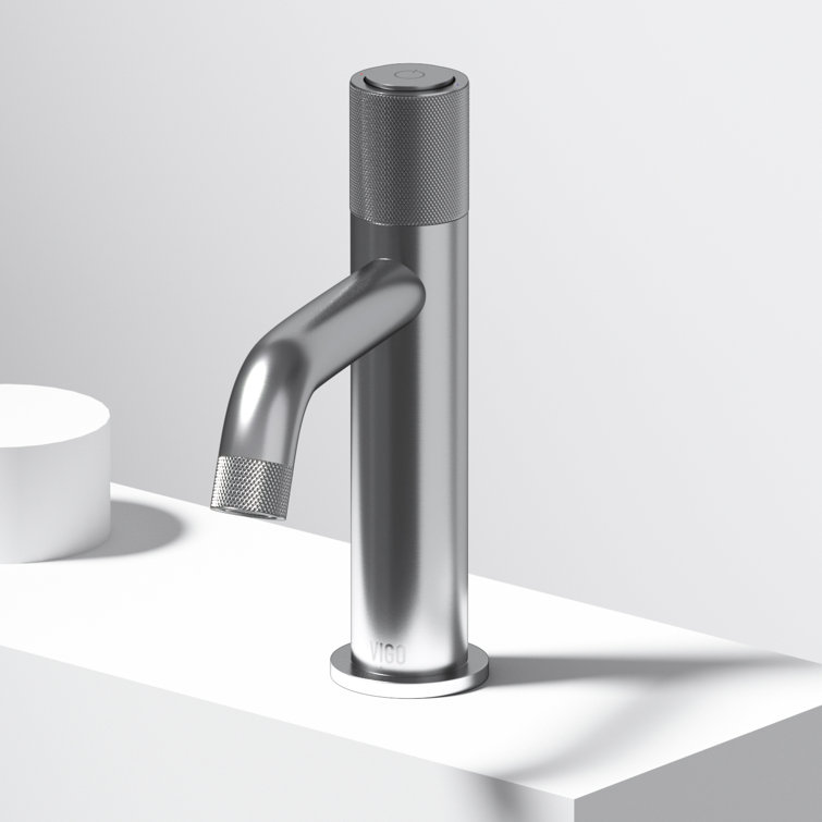 Apollo Brushed Nickel Single Hole Bathroom Faucet with High-Arc Spout