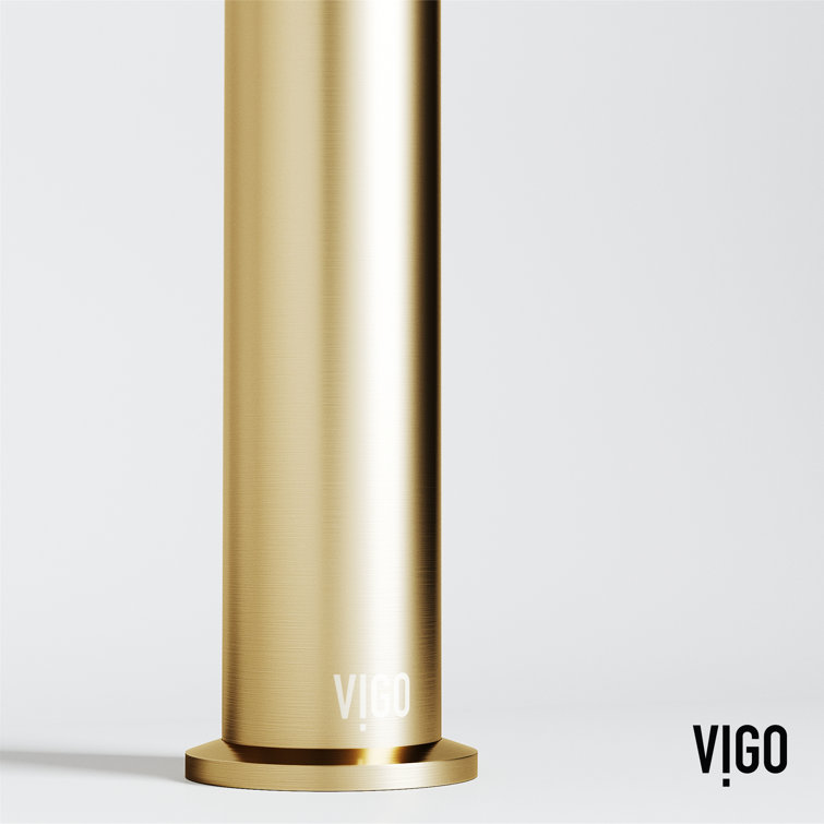 Matte Brushed Gold Single Handle Vessel Sink Faucet