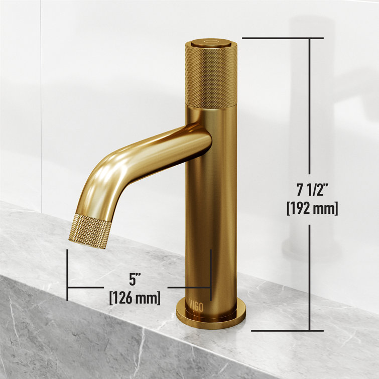 Apollo Matte Brushed Gold 7.5" Single-Handle Bathroom Faucet