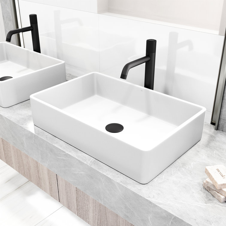 Apollo Matte Black High-Arc Vessel Bathroom Faucet with Diamond Knurling