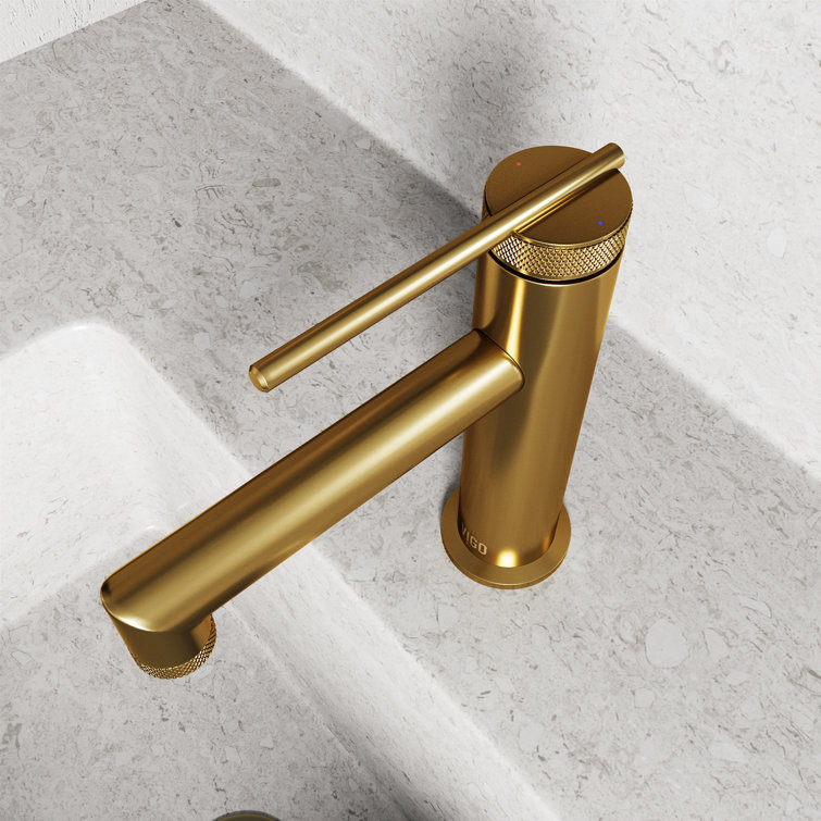 Sterling Matte Brushed Gold Single Handle Bathroom Faucet