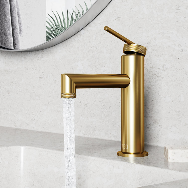 Sterling Matte Brushed Gold Single Handle Bathroom Faucet