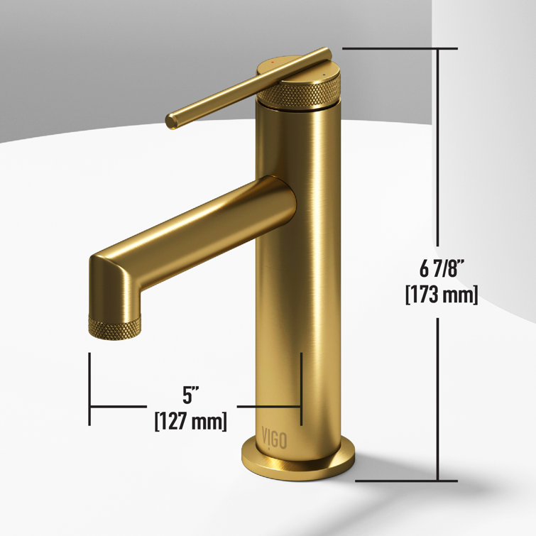 Sterling Matte Brushed Gold Single Handle Bathroom Faucet