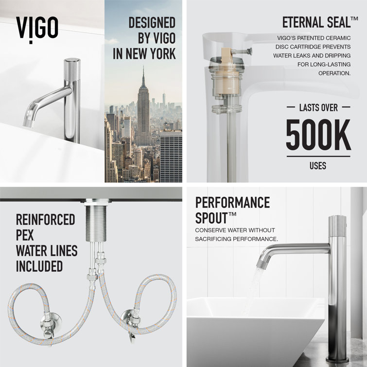 Apollo Chrome Single Handle Vessel Bathroom Faucet