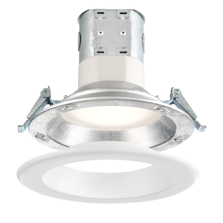 Donoghue 6'' White Aluminum LED Recessed Lighting Kit, Energy Star Rated