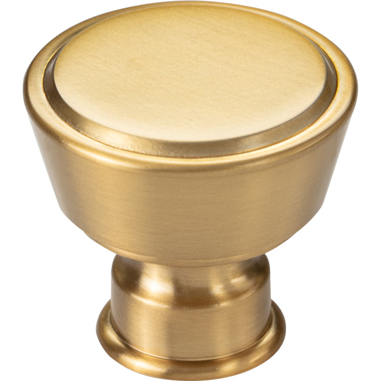 Honey Bronze Round Mushroom Cabinet Knob with Mounting Hardware