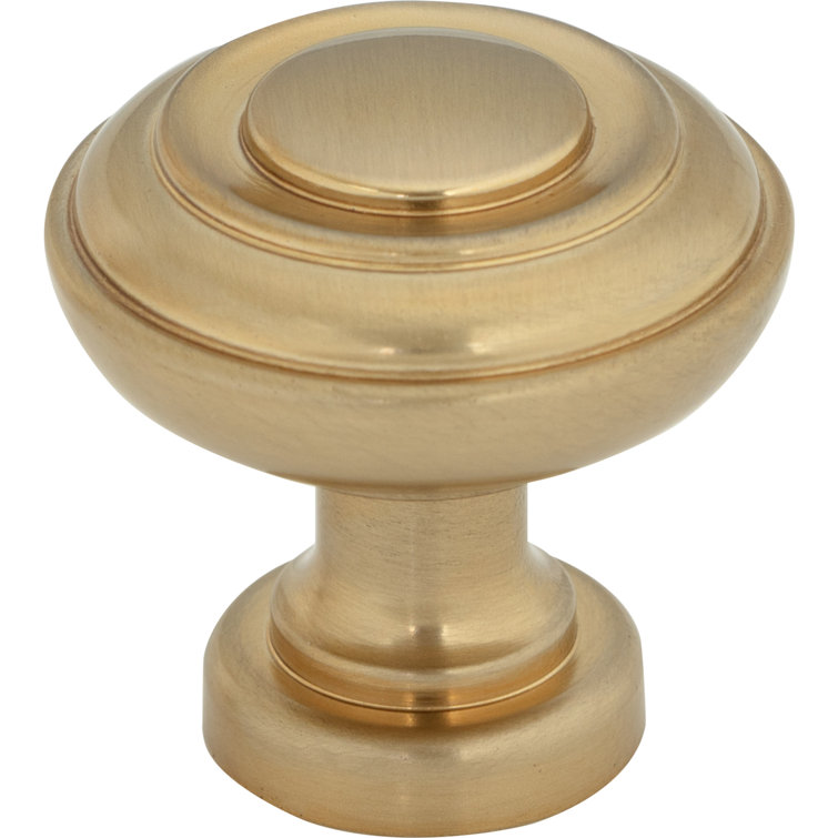 Honey Bronze Round Mushroom Cabinet Knob with Mounting Hardware