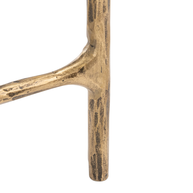 Evelynn Aristocratic Airy Glamour 48'' Brass & White Marble Console Table
