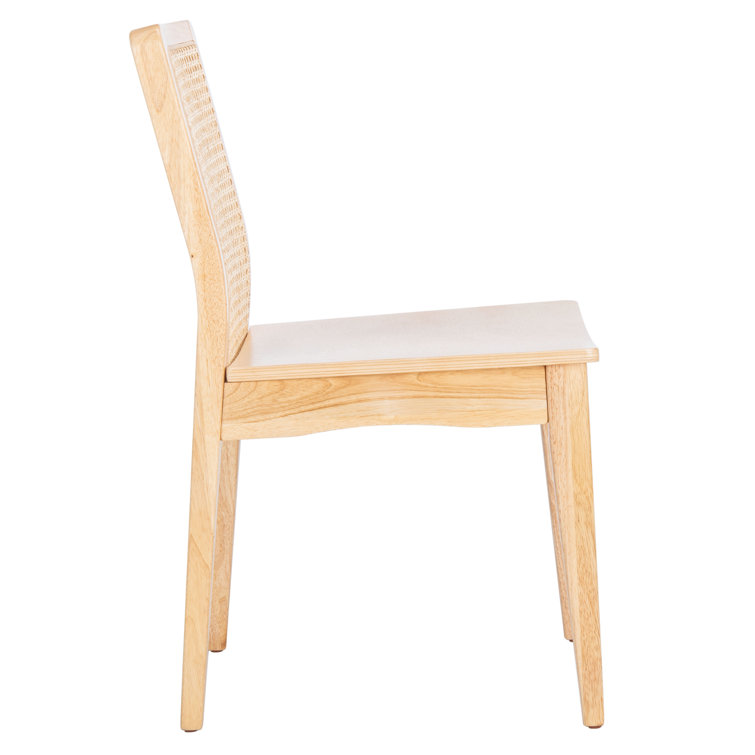 Montclair Coastal Brown Rattan Cane Side Chair, Set of 2