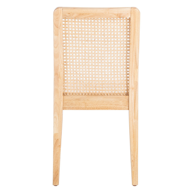 Montclair Coastal Brown Rattan Cane Side Chair, Set of 2
