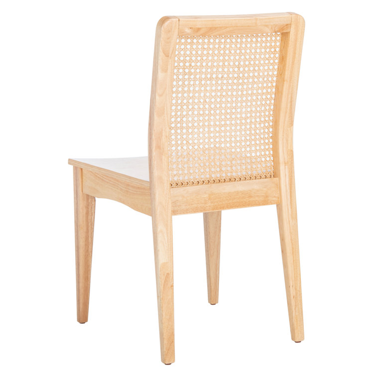 Montclair Coastal Brown Rattan Cane Side Chair, Set of 2