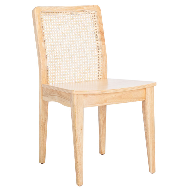 Montclair Coastal Brown Rattan Cane Side Chair, Set of 2