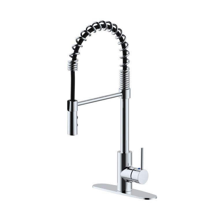 Polished Chrome Farmhouse Single Bowl Kitchen Sink with Faucet