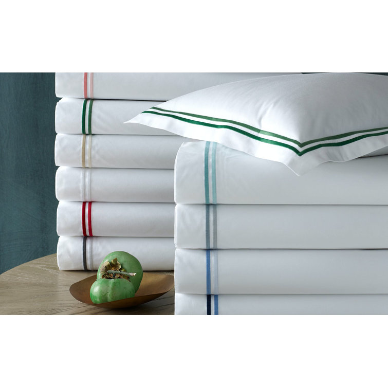 Azure Cotton Full/Queen Duvet Cover with Satin Stitch