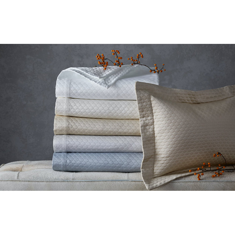 White Cotton Standard/Queen Sham with 3" Flange