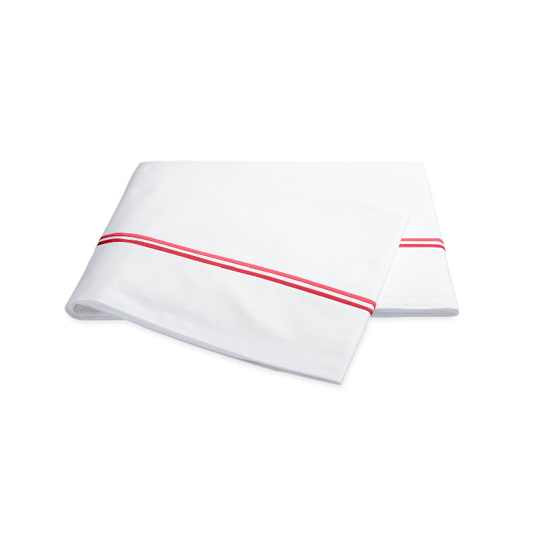 Twin White Cotton Embroidered Percale Sheet Set