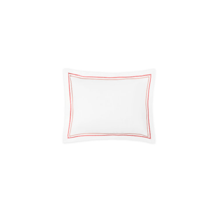 Pink Cotton Satin Embroidered Standard/Queen Sham