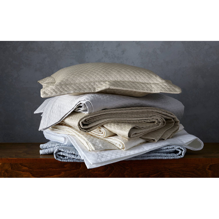 White Cotton Standard/Queen Sham with 3" Flange